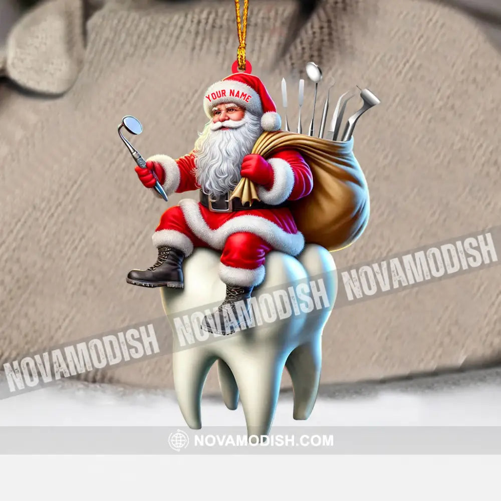 Dentist Santa Home Decor Christmas Ornament Personalized