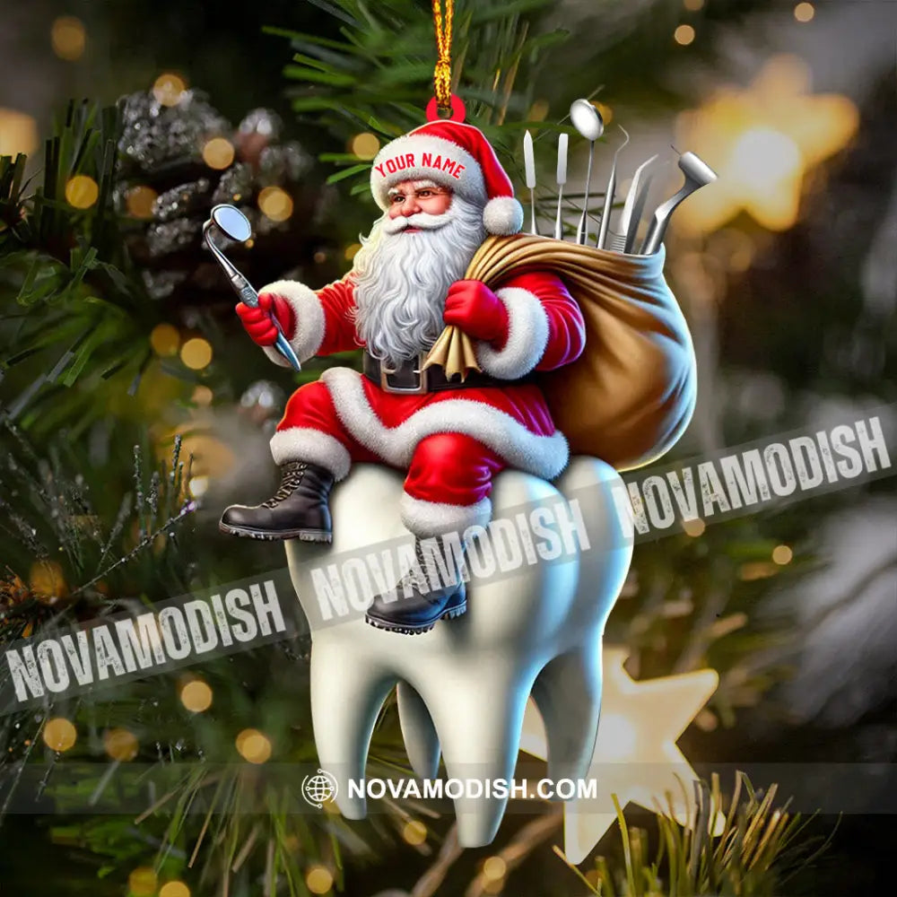 Dentist Santa Home Decor Christmas Ornament Personalized