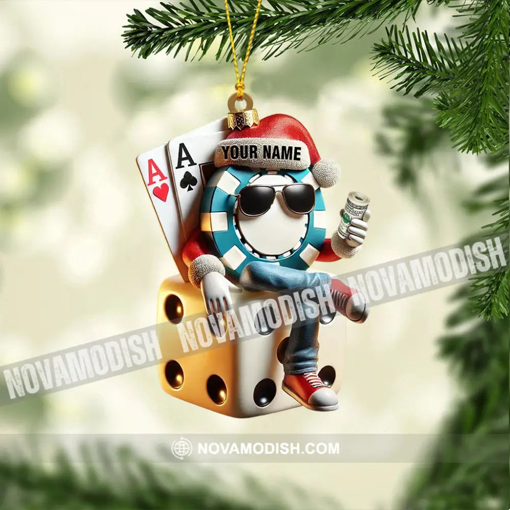 Dice Home Decor Christmas Ornament Personalized