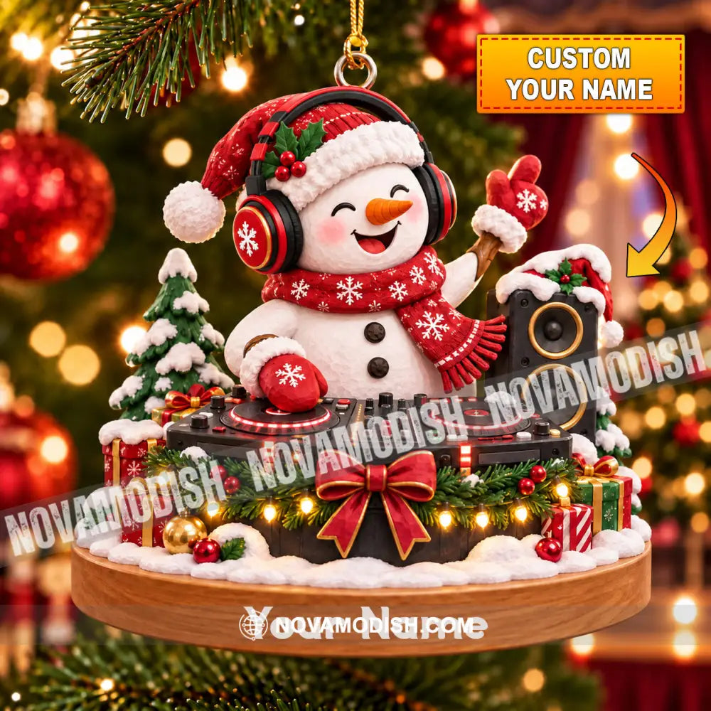 Disc Jockey Home Decor Christmas Ornament Personalized Ornament - 3.54’’ / 1 Ornament - Ornament