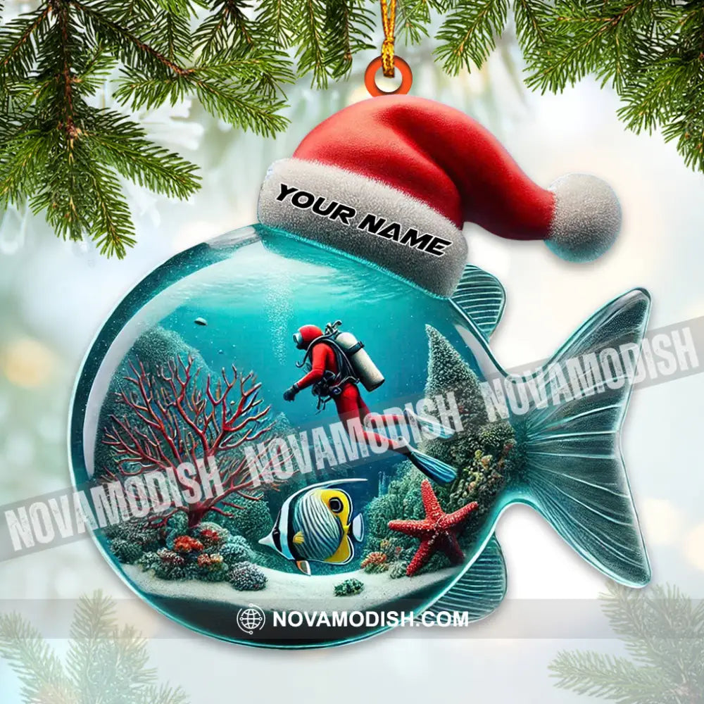 Diver Home Decor Christmas Ornament Personalized