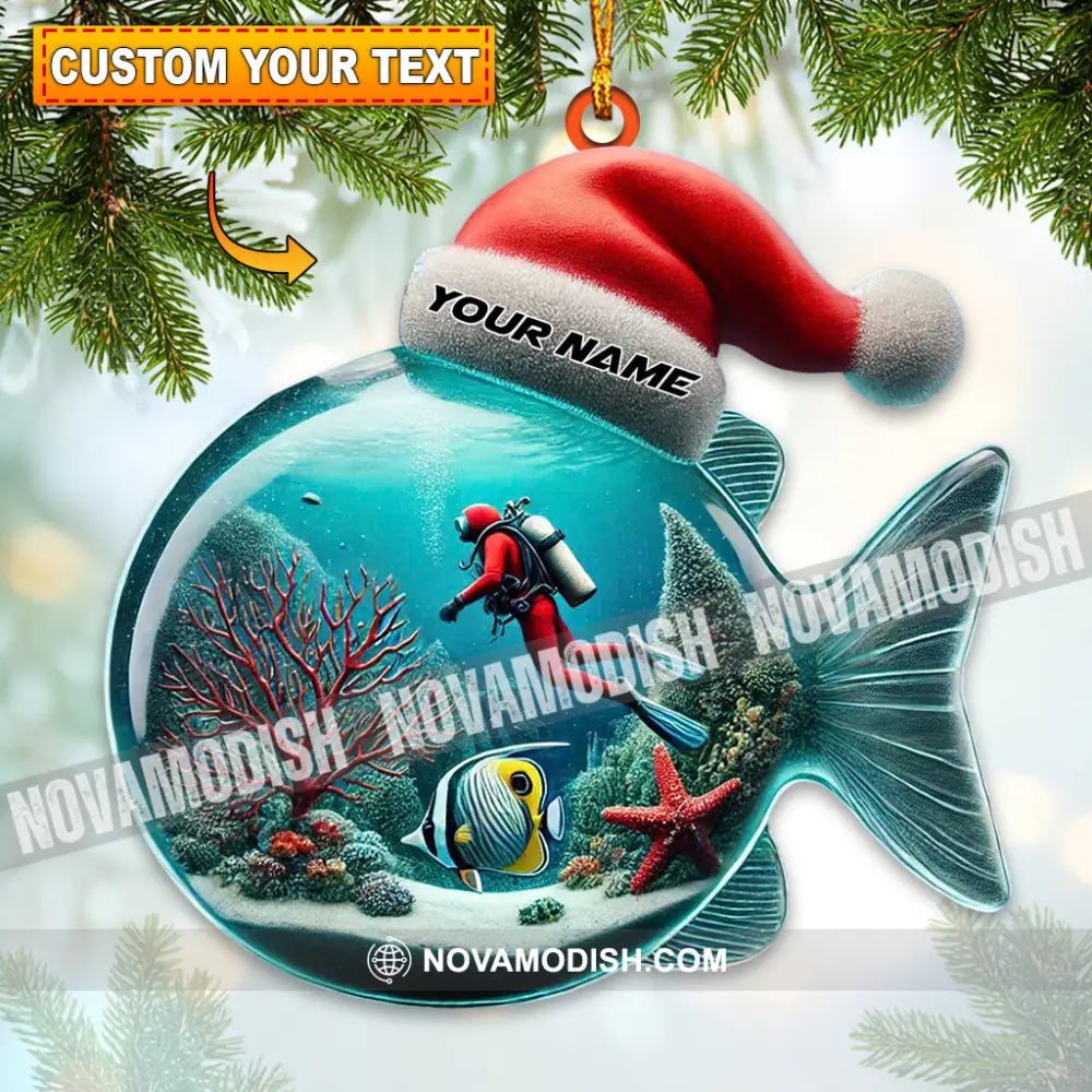 Diver Home Decor Christmas Ornament Personalized 3.54’’ / 1