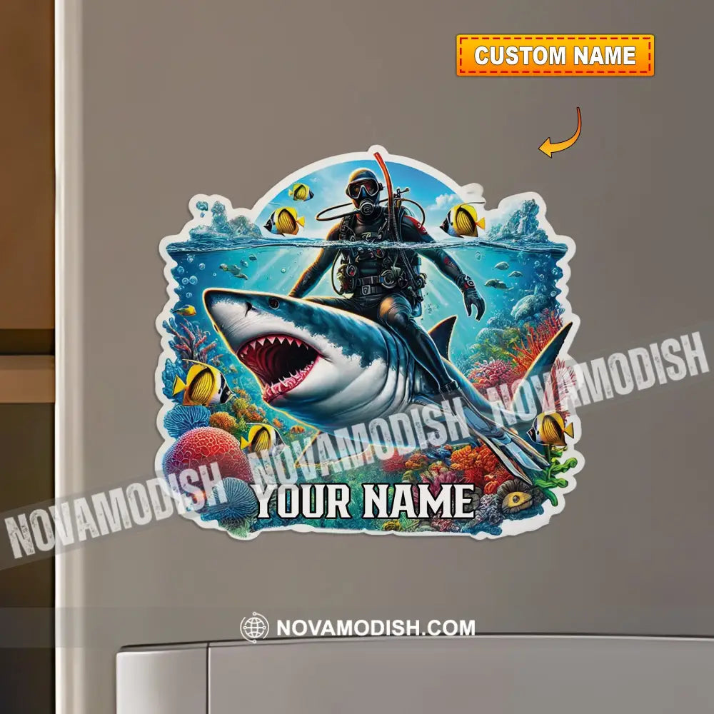 Diving Fridge Magnet - Personalized 3.54’’ / 1 Piece