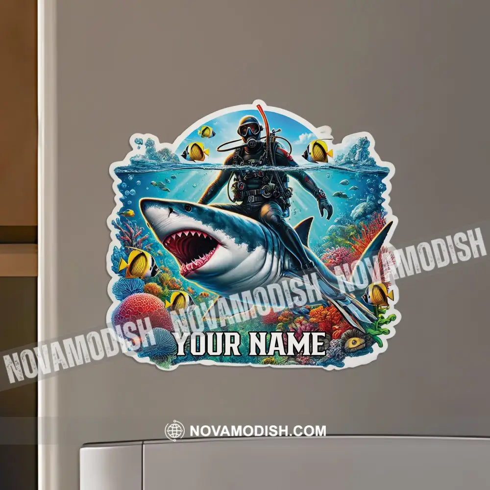 Diving Fridge Magnet - Personalized