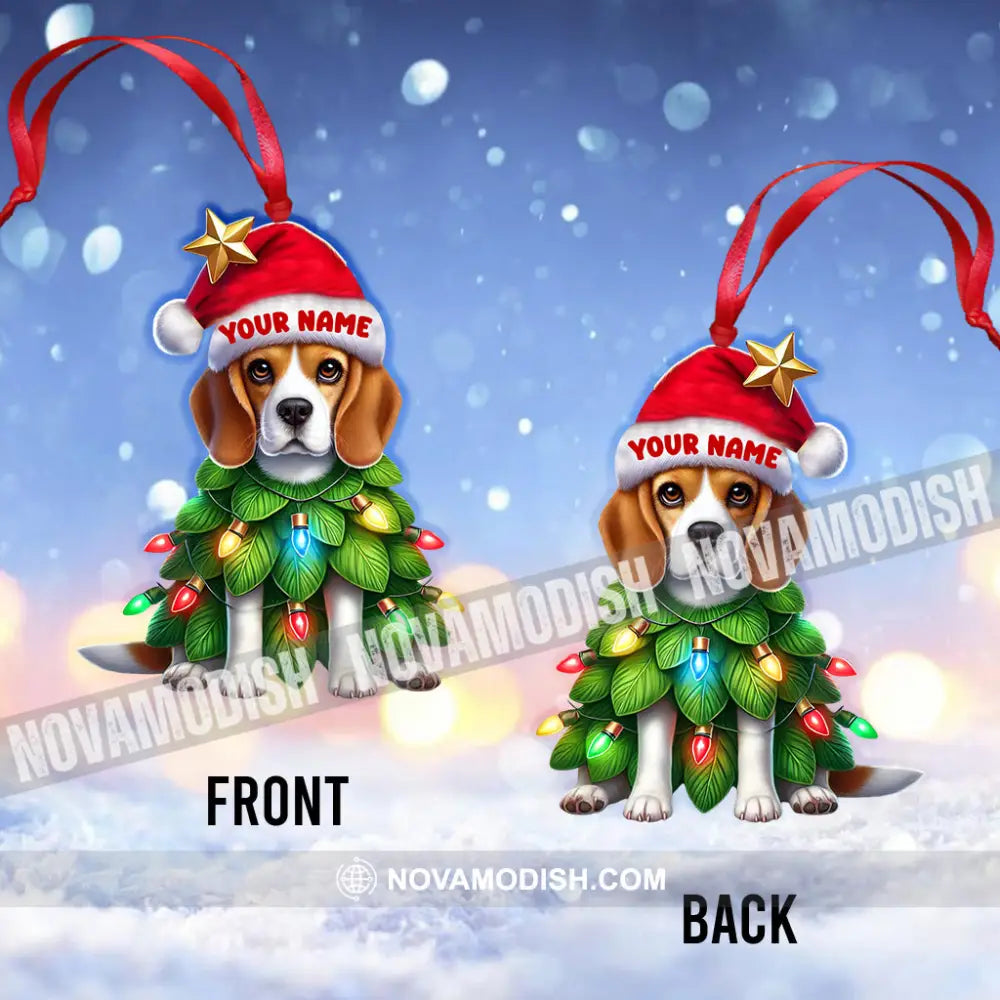 Dog Christmas Home Decor Ornament Personalized