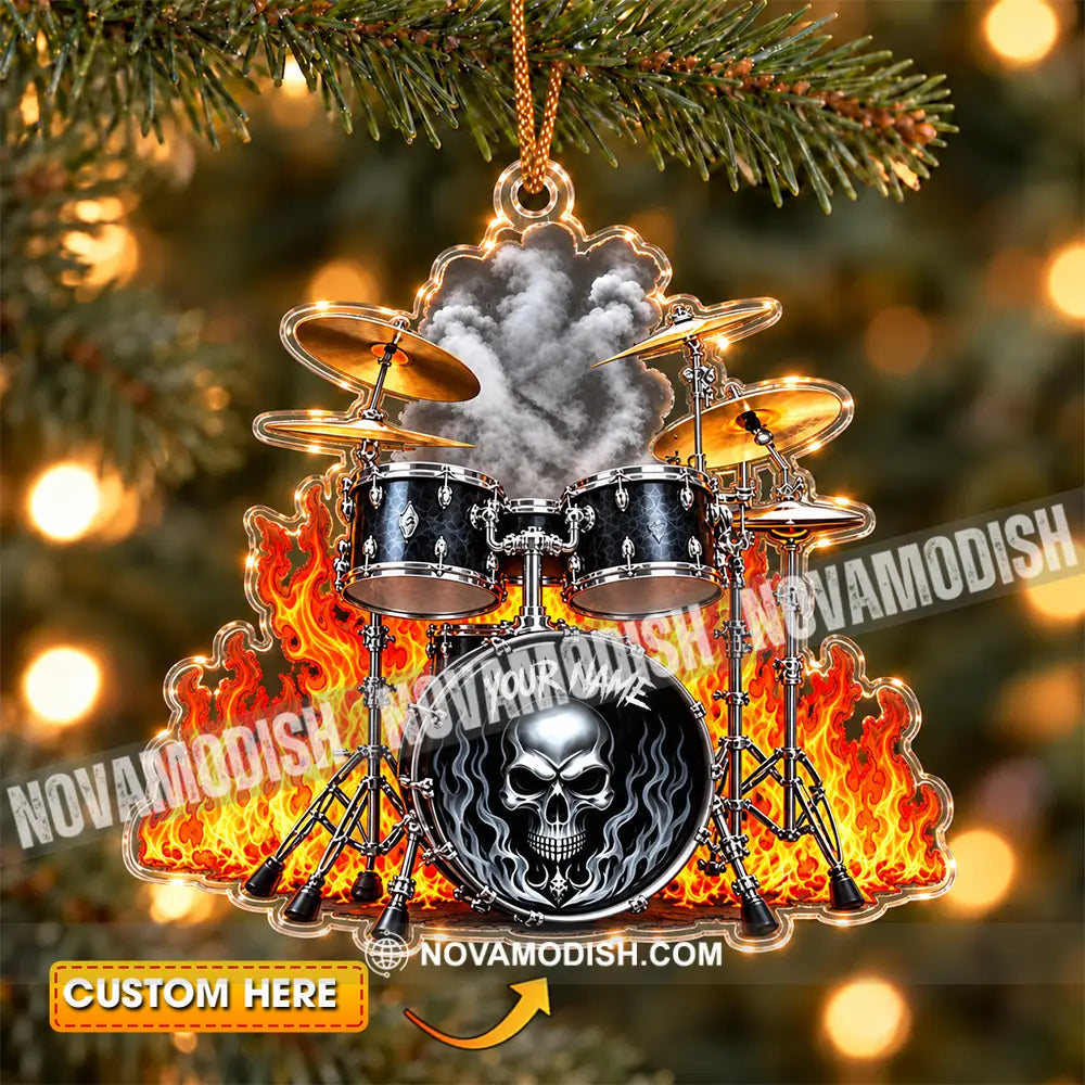 Drummer Home Decor Christmas Ornament Personalized Ornament - 3.54’’ / 1 Ornament - Ornament