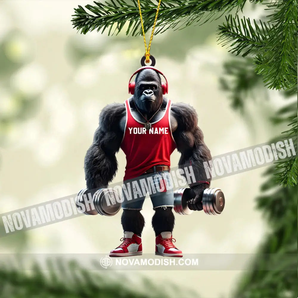 Dumbbells Home Decor Christmas Ornament Personalized