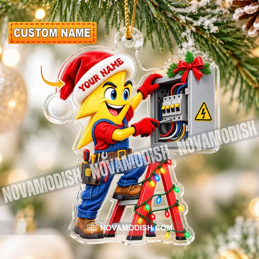 Electrician Home Decor Christmas Ornament Personalized Ornament - 3.54’’ / 1 Ornament - Ornament