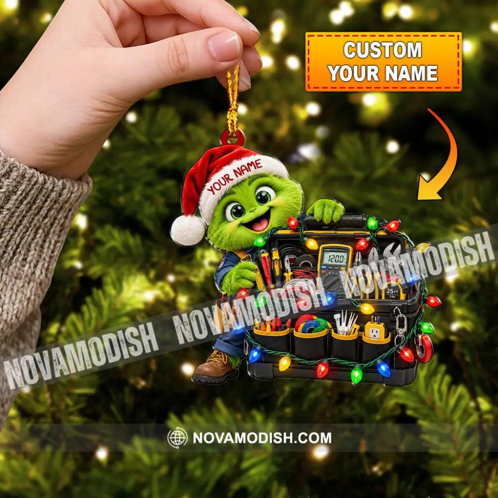 Electrician Home Decor Christmas Ornament Personalized Ornament - 3.54’’ / 1 Ornament - Ornament