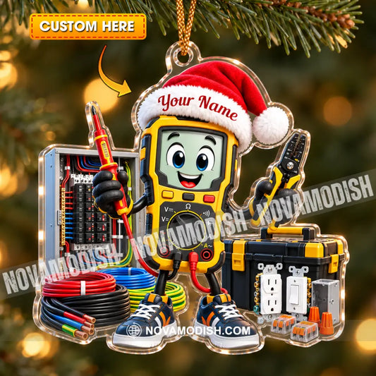Electrician Home Decor Christmas Ornament Personalized Ornament - 3.54’’ / 1 Ornament - Ornament