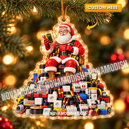 Electrician Home Decor Christmas Ornament Personalized Ornament - 3.54’’ / 1 Ornament - Ornament