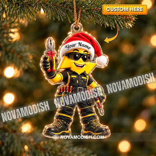 Electrician Home Decor Christmas Ornament Personalized Ornament - 3.54’’ / 1 Ornament - Ornament