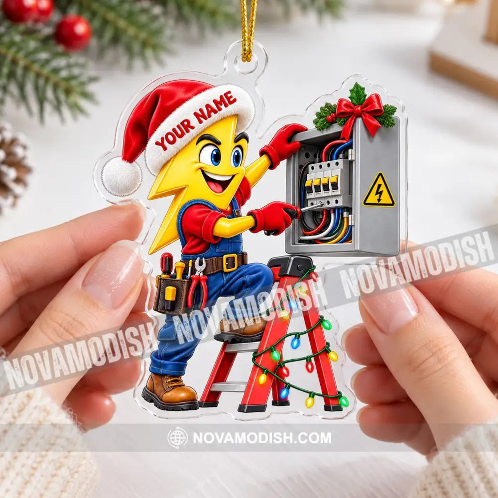 Electrician Home Decor Christmas Ornament Personalized Ornament - Ornament