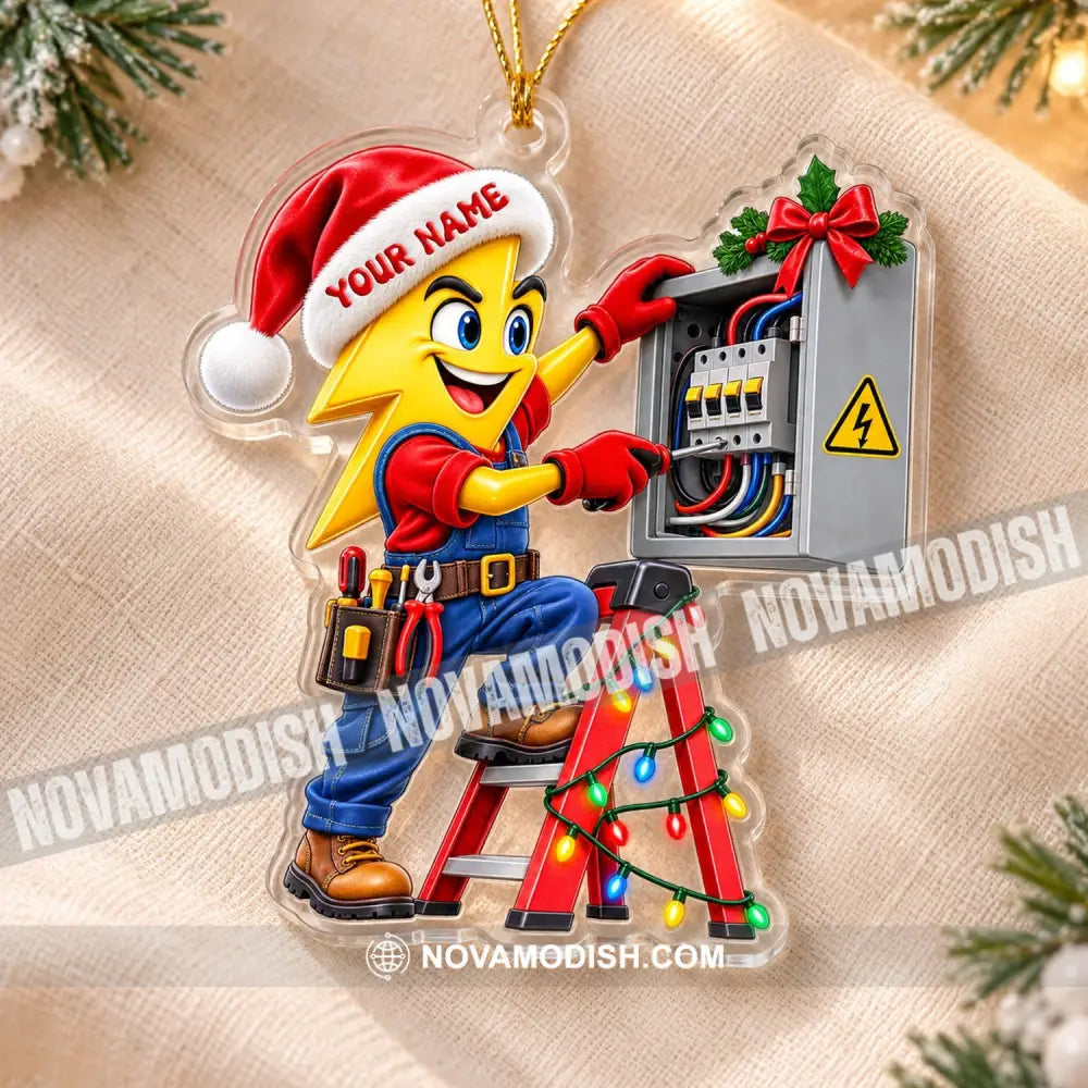 Electrician Home Decor Christmas Ornament Personalized Ornament - Ornament