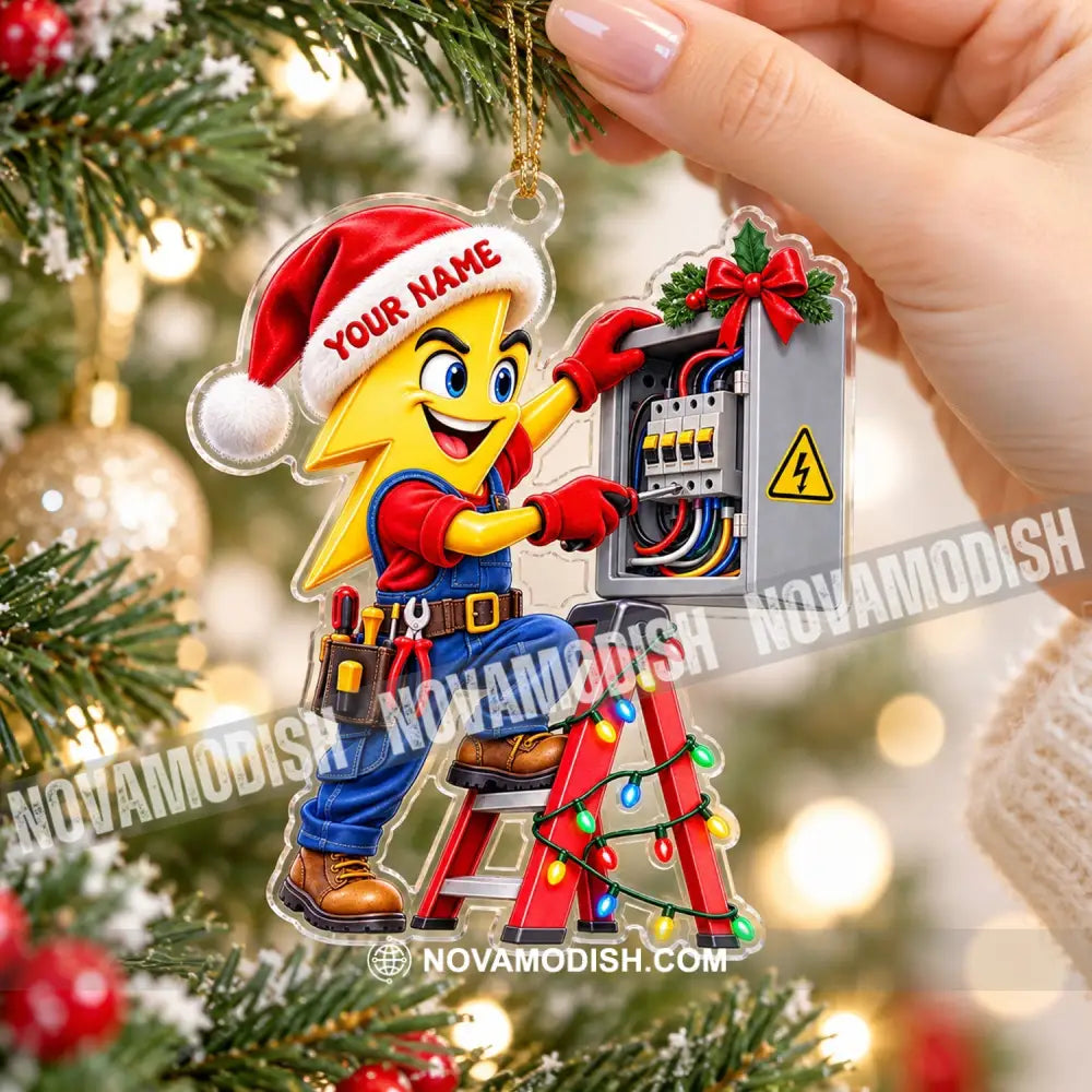 Electrician Home Decor Christmas Ornament Personalized Ornament - Ornament