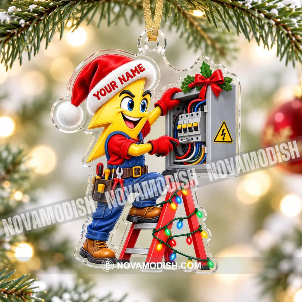Electrician Home Decor Christmas Ornament Personalized Ornament - Ornament