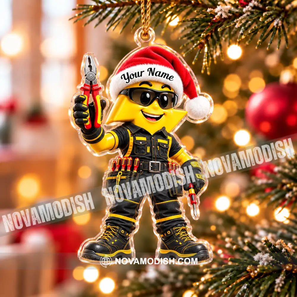 Electrician Home Decor Christmas Ornament Personalized Ornament - Ornament