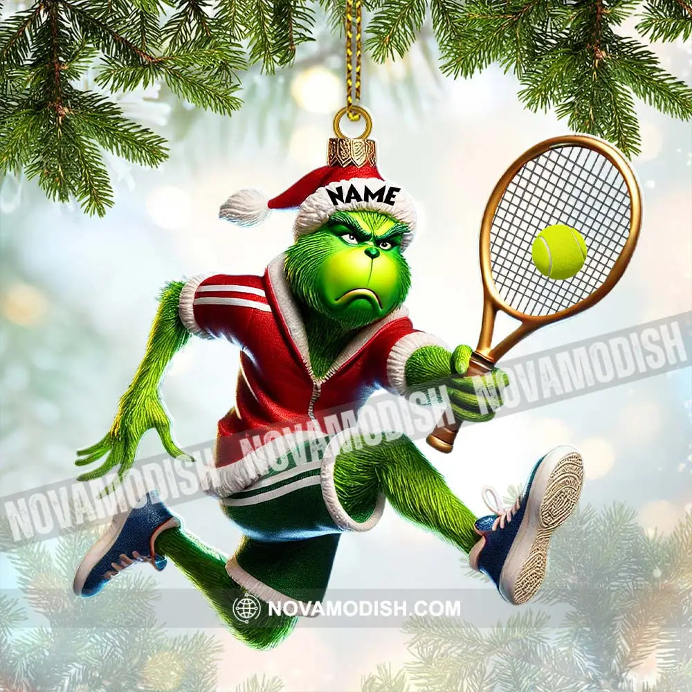 Elf Tennis Ornament Personalized