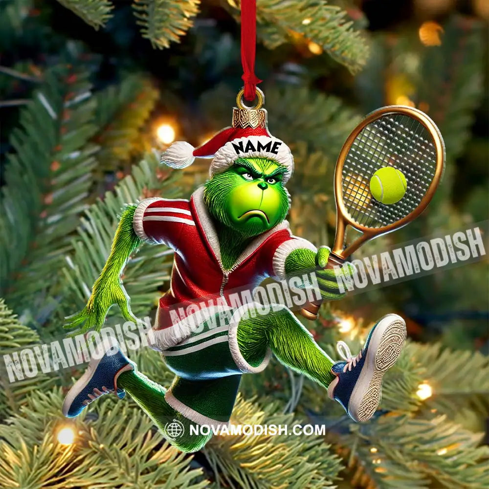 Elf Tennis Ornament Personalized