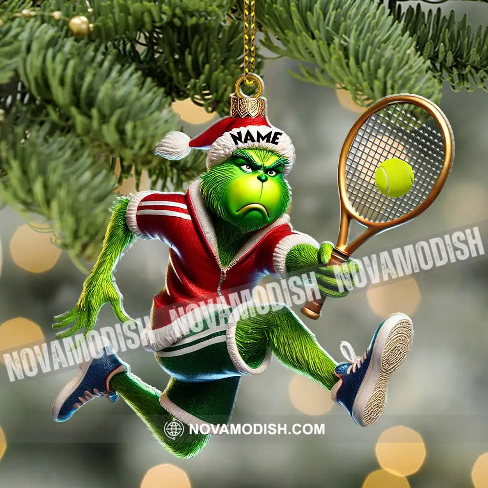 Elf Tennis Ornament Personalized