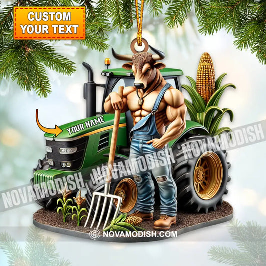 Farmer Decor Christmas Ornament Personalized 3.54’’ / 1