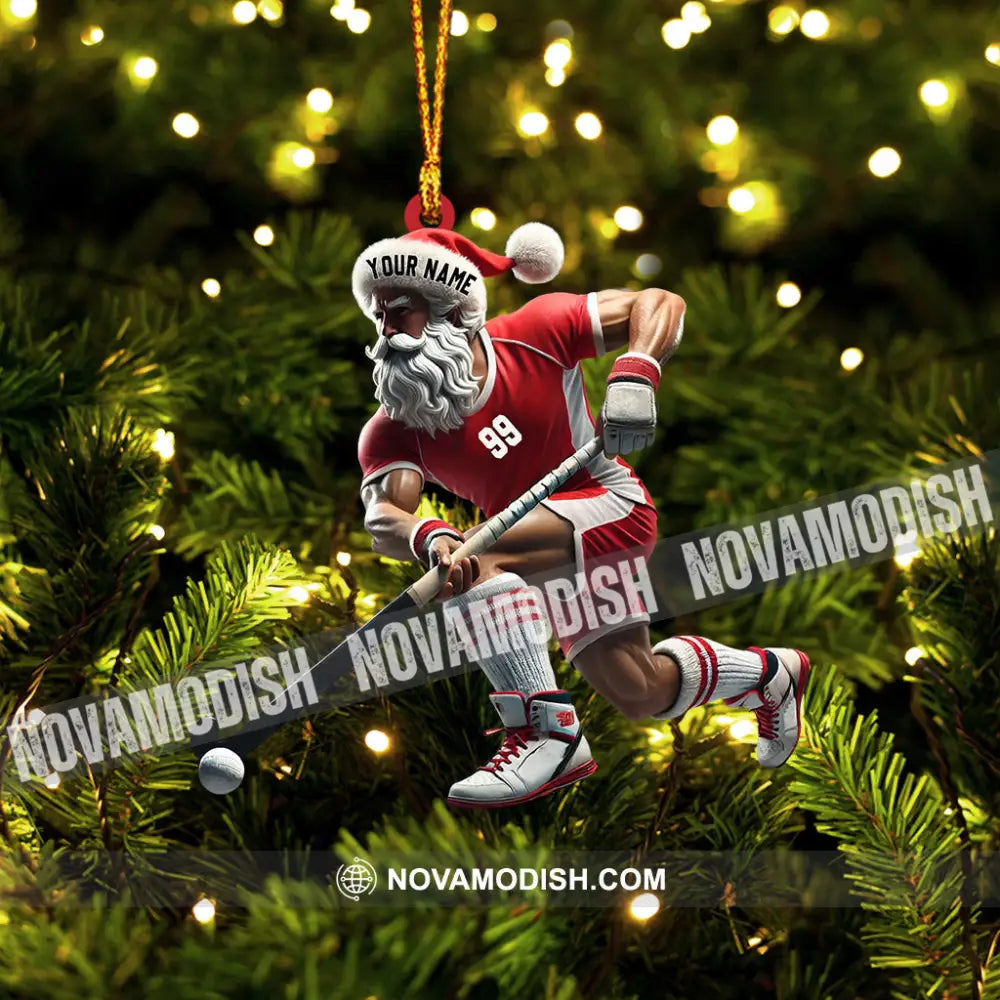 Field Hockey Home Decor Christmas Ornament Personalized