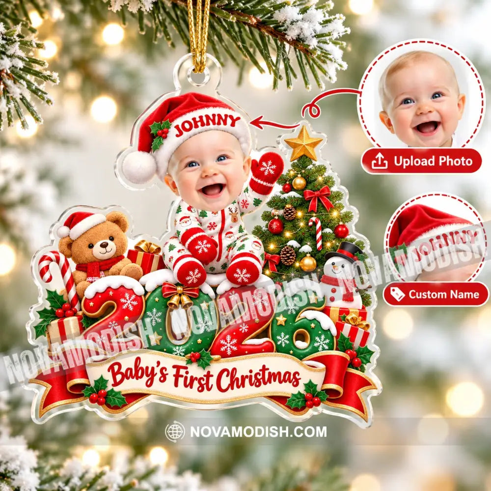 First Christmas Baby Home Decor Christmas Ornament Personalized Ornament - 3.54’’ / 1 Ornament - Ornament