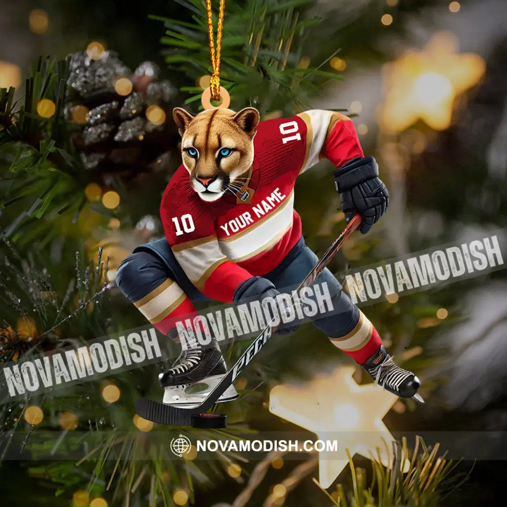 Florida Panthers Orn Hockey Christmas Ornament Personalized