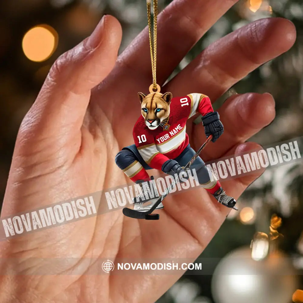 Florida Panthers Orn Hockey Christmas Ornament Personalized