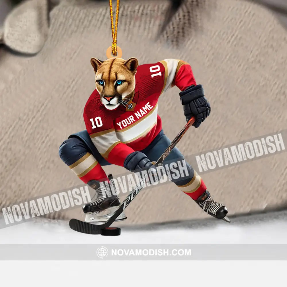 Florida Panthers Orn Hockey Christmas Ornament Personalized