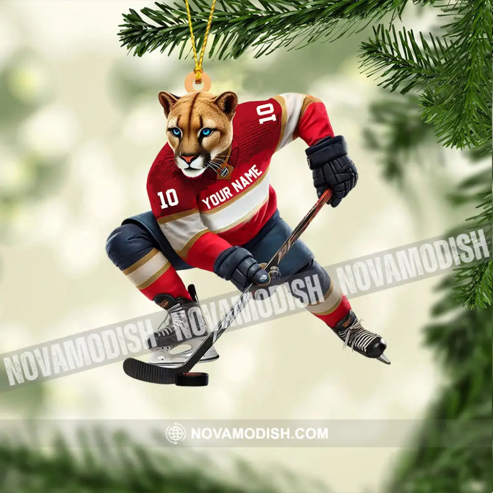 Florida Panthers Orn Hockey Christmas Ornament Personalized