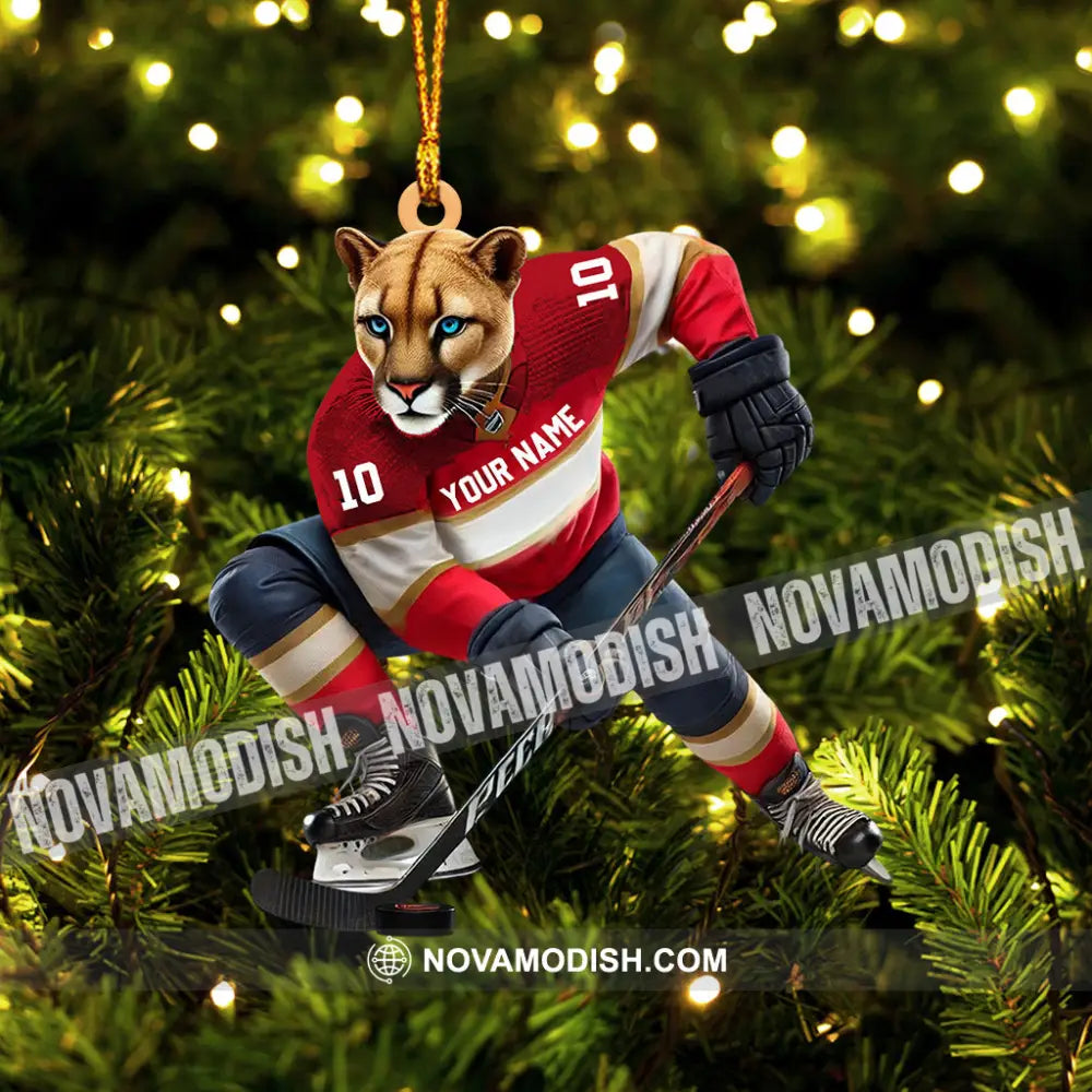 Florida Panthers Orn Hockey Christmas Ornament Personalized