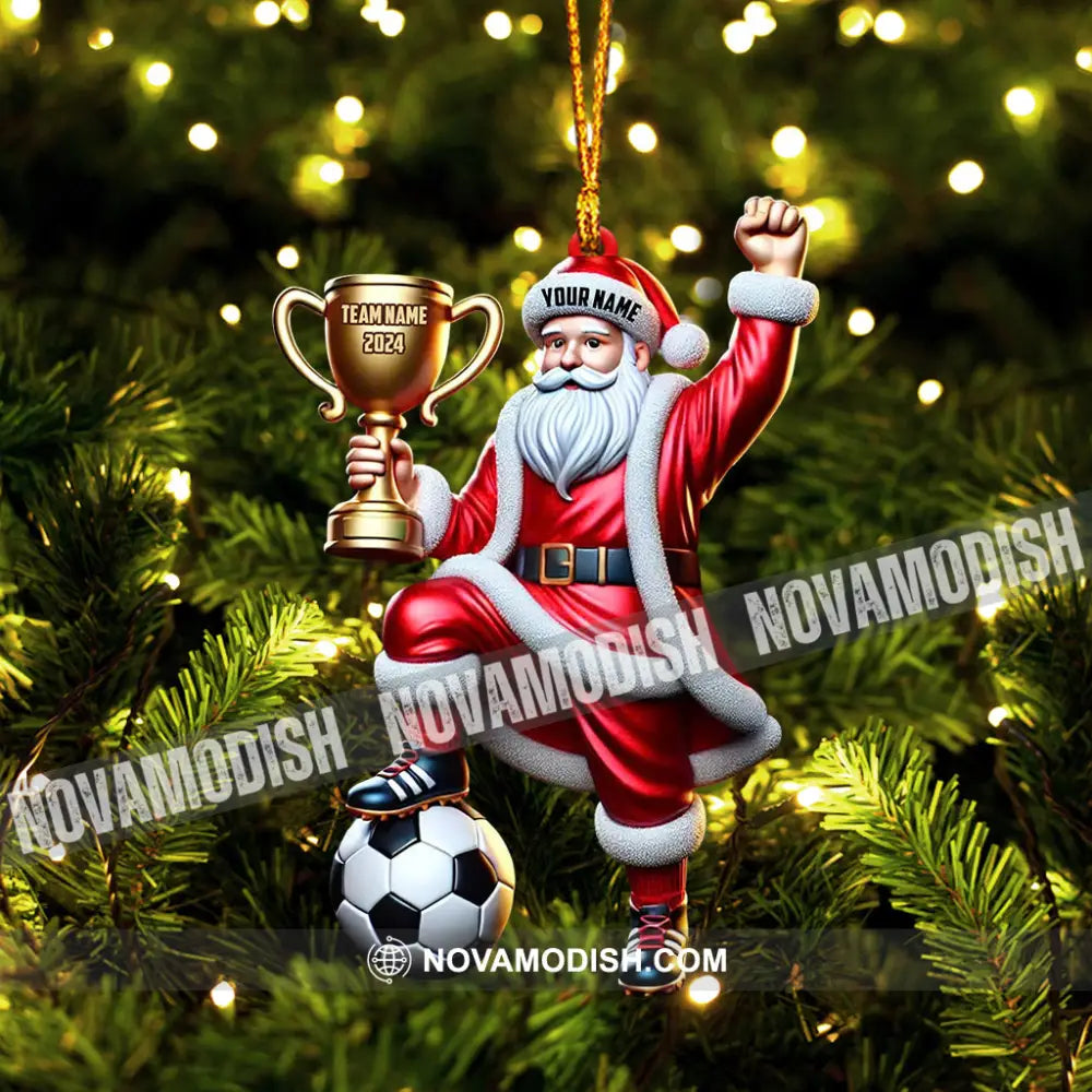 Champion Santa Christmas Ornament Personalized