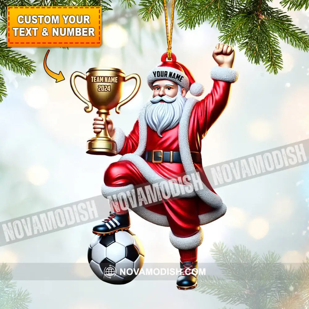 Champion Santa Christmas Ornament Personalized 3.54’’ / 1