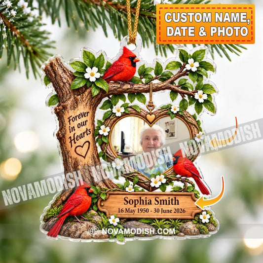 Forever In Our Heart Home Decor Christmas Ornament Personalized Ornament - 3.54’’ / 1 Ornament - Ornament