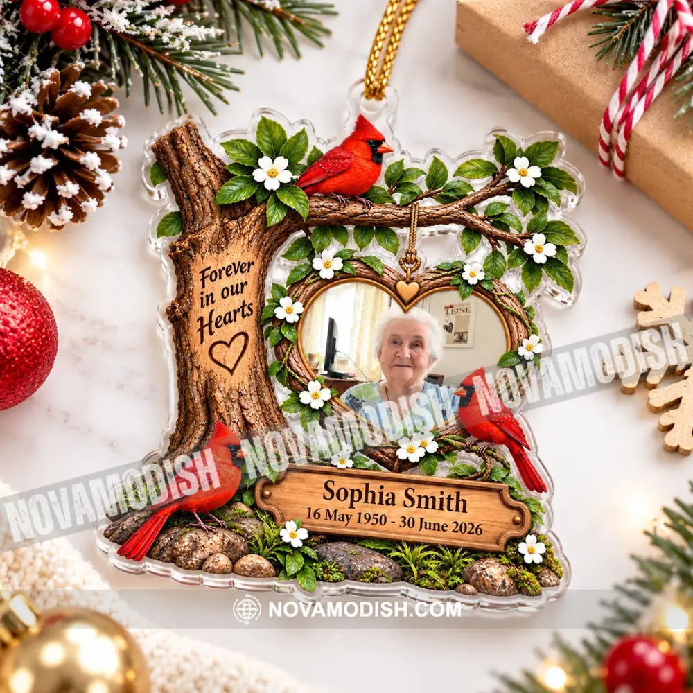 Forever In Our Heart Home Decor Christmas Ornament Personalized Ornament - Ornament