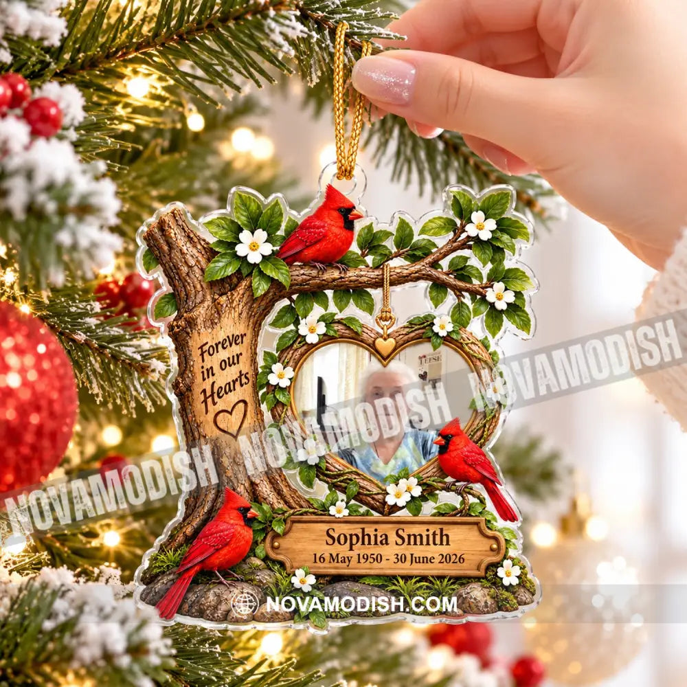 Forever In Our Heart Home Decor Christmas Ornament Personalized Ornament - Ornament