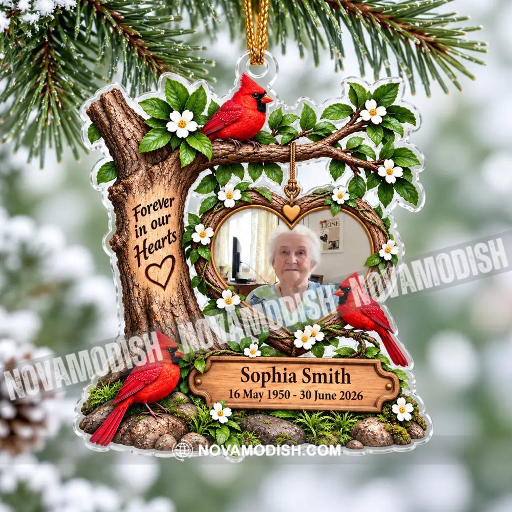 Forever In Our Heart Home Decor Christmas Ornament Personalized Ornament - Ornament