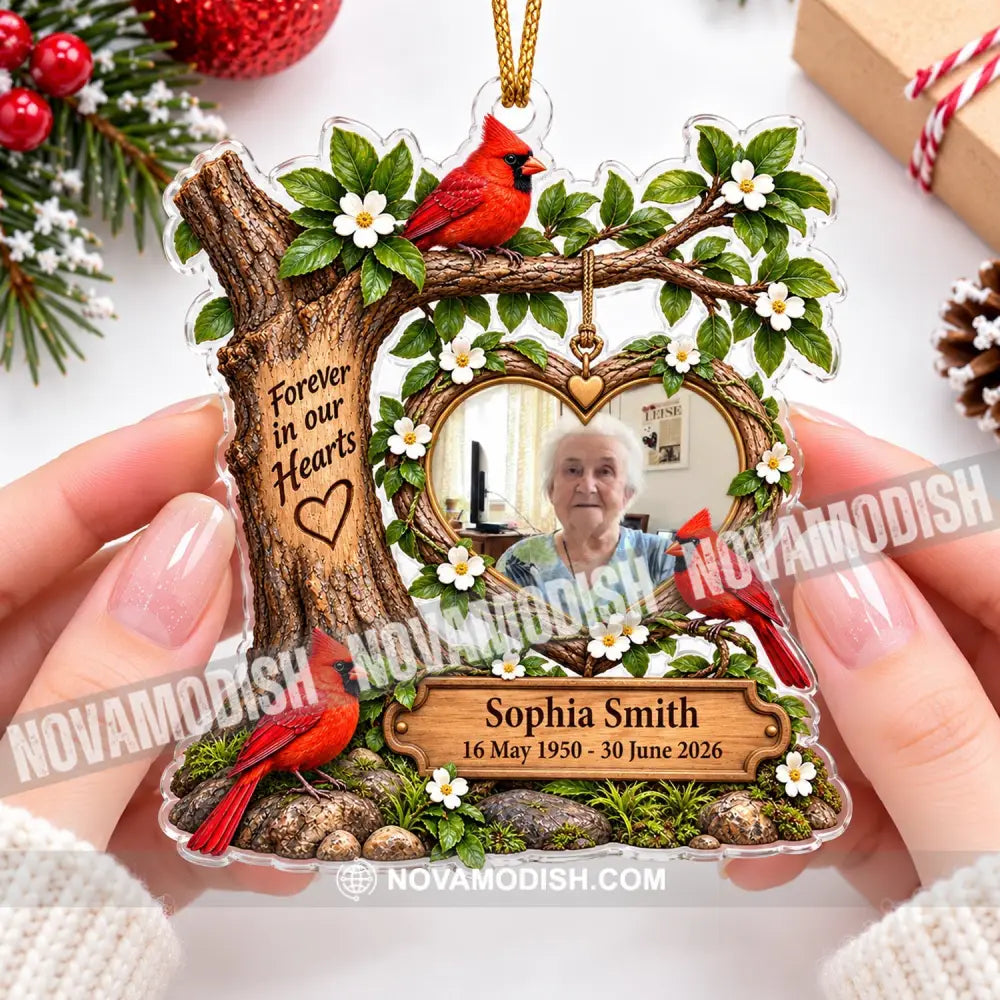 Forever In Our Heart Home Decor Christmas Ornament Personalized Ornament - Ornament