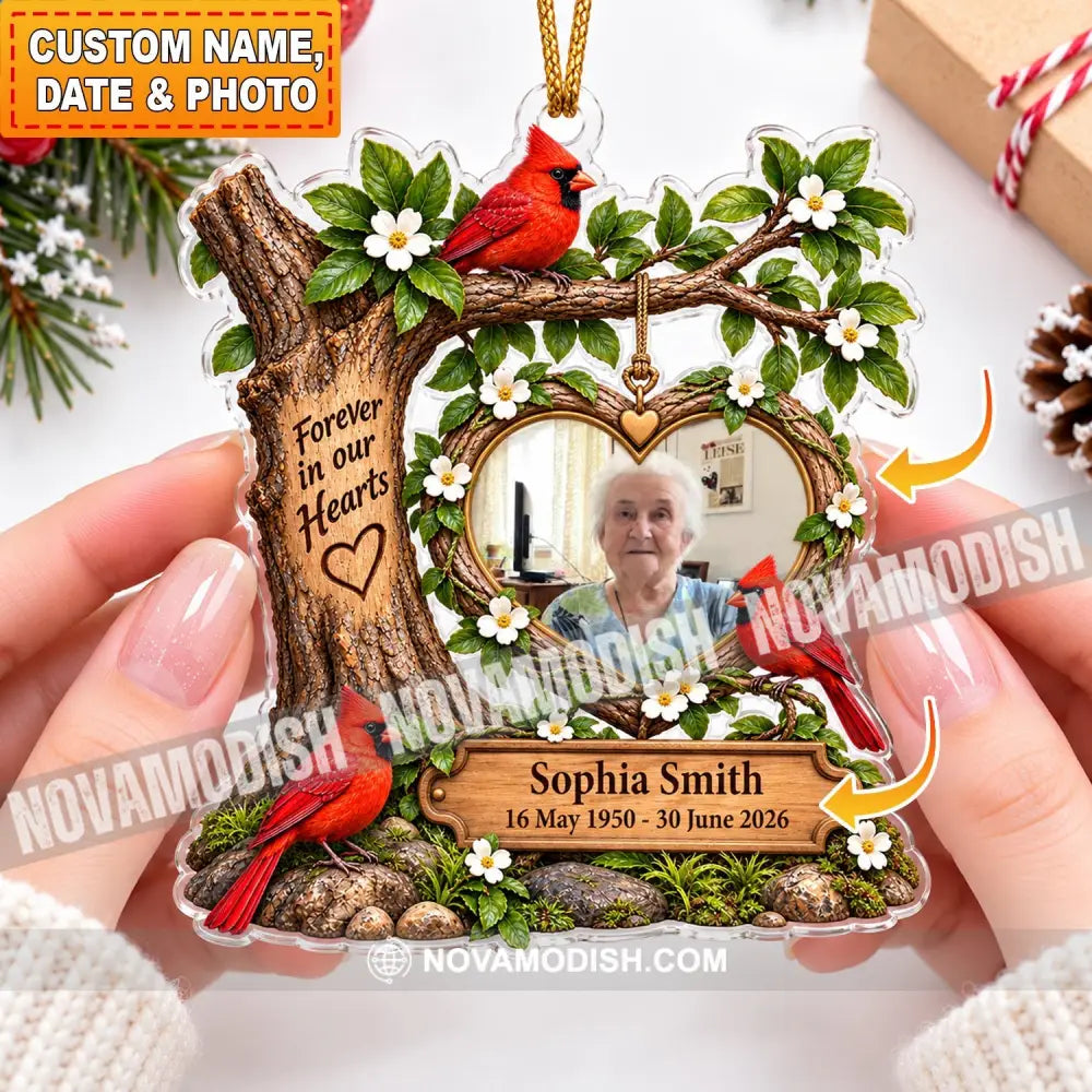 Forever In Our Heart Home Decor Christmas Ornament Personalized Ornament - Ornament
