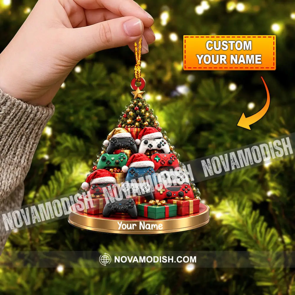 Gaming Christmas Tree Home Decor Christmas Ornament Personalized Ornament - 3.54’’ / 1 Ornament - Ornament