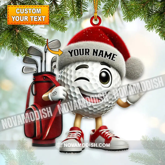 Golf Player Home Decor Christmas Ornament Personalized 3.54’’ / 1