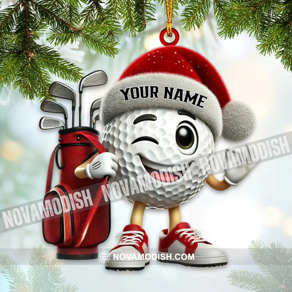 Golf Player Home Decor Christmas Ornament Personalized