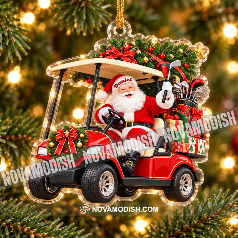 Golf Santa Home Decor Christmas Ornament Personalized Ornament - Ornament