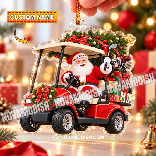 Golf Santa Home Decor Christmas Ornament Personalized Ornament - 3.54’’ / 1 Ornament - Ornament