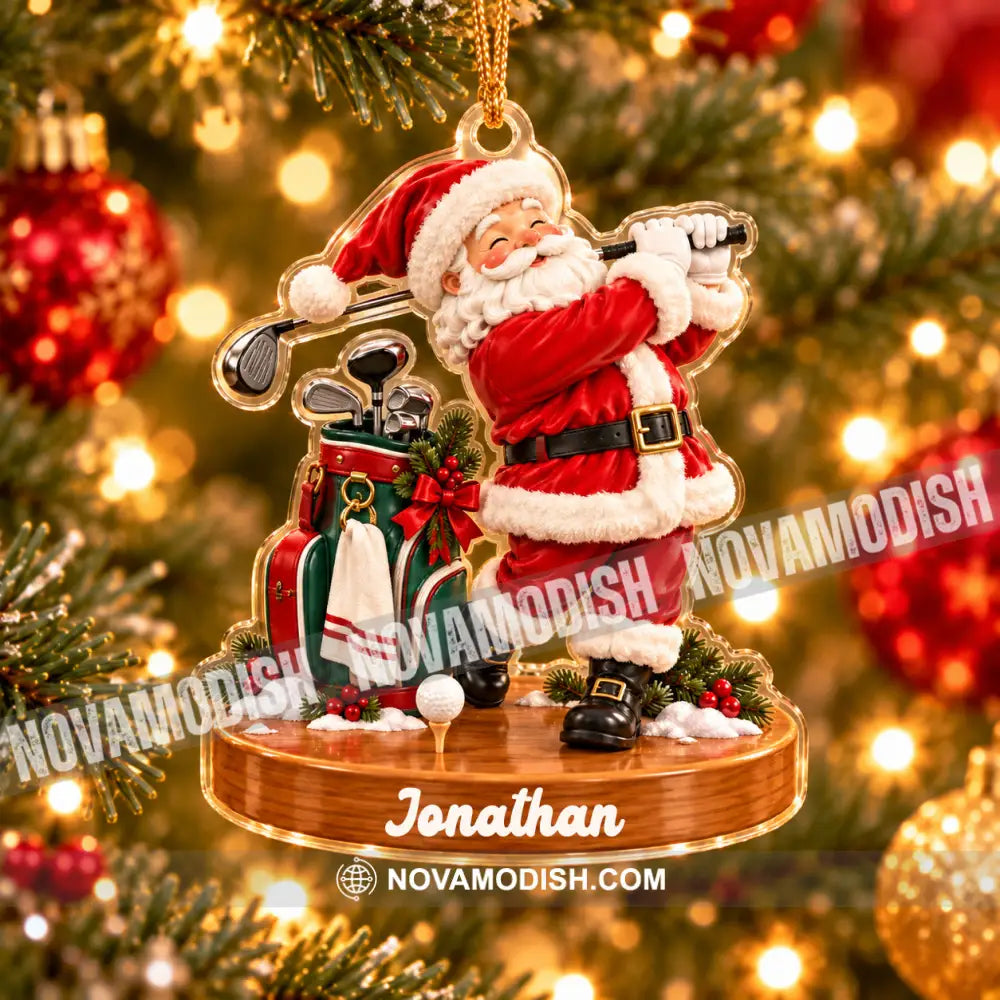 Golf Santa Home Decor Christmas Ornament Personalized Ornament - Ornament