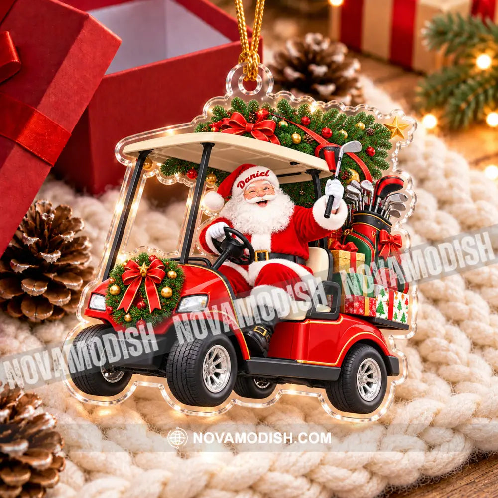 Golf Santa Home Decor Christmas Ornament Personalized Ornament - Ornament