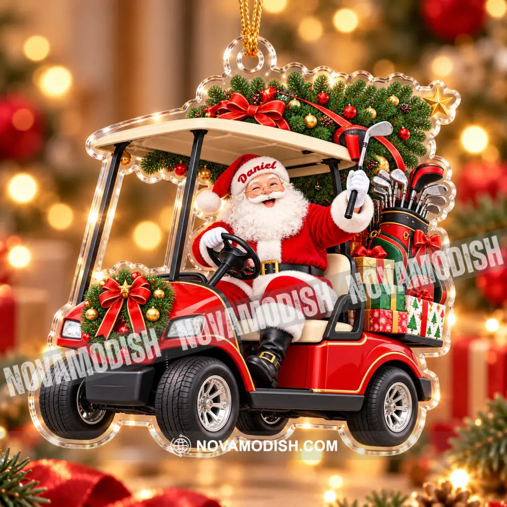 Golf Santa Home Decor Christmas Ornament Personalized Ornament - Ornament