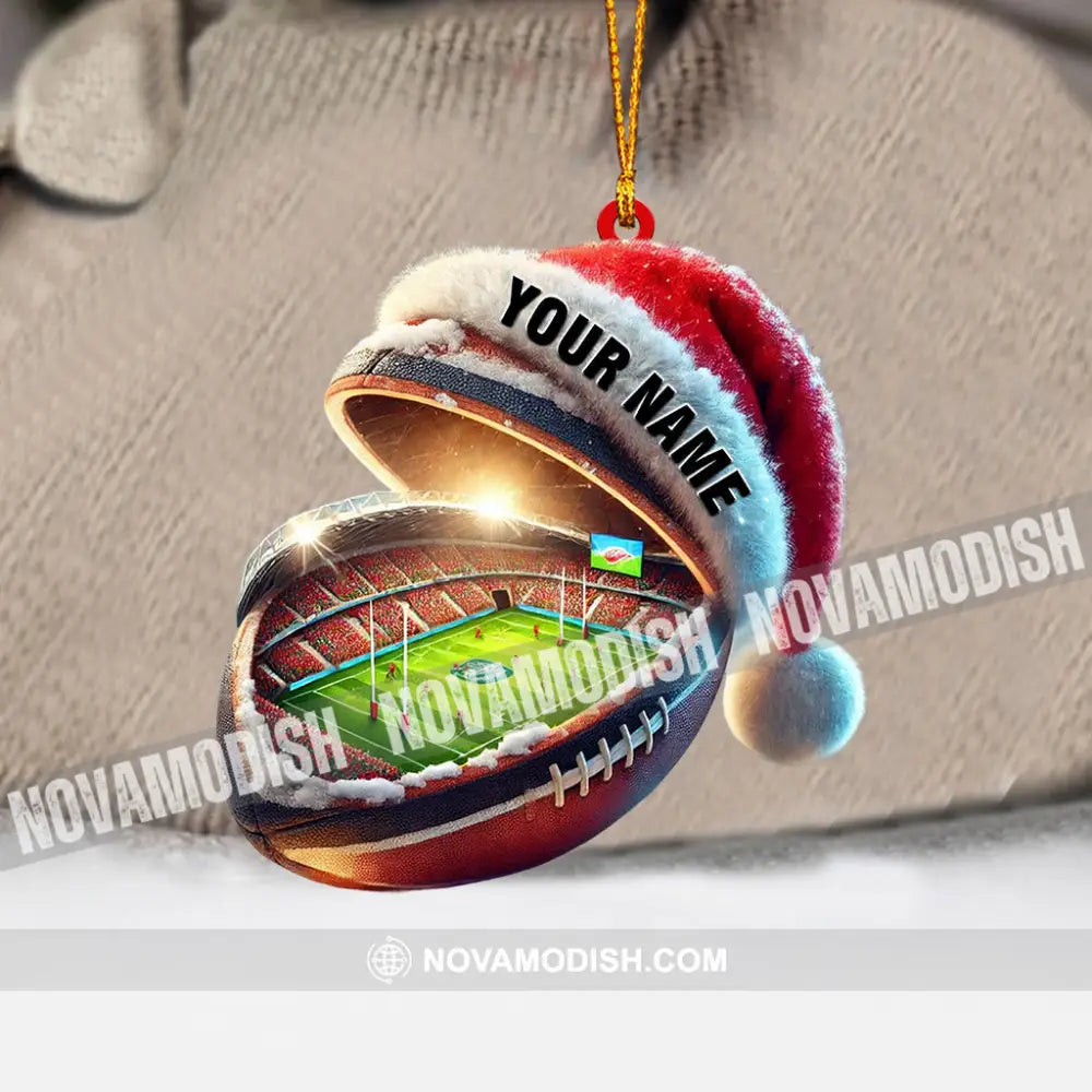 Gridiron Football Stadium Home Decor Christmas Ornament Personalized