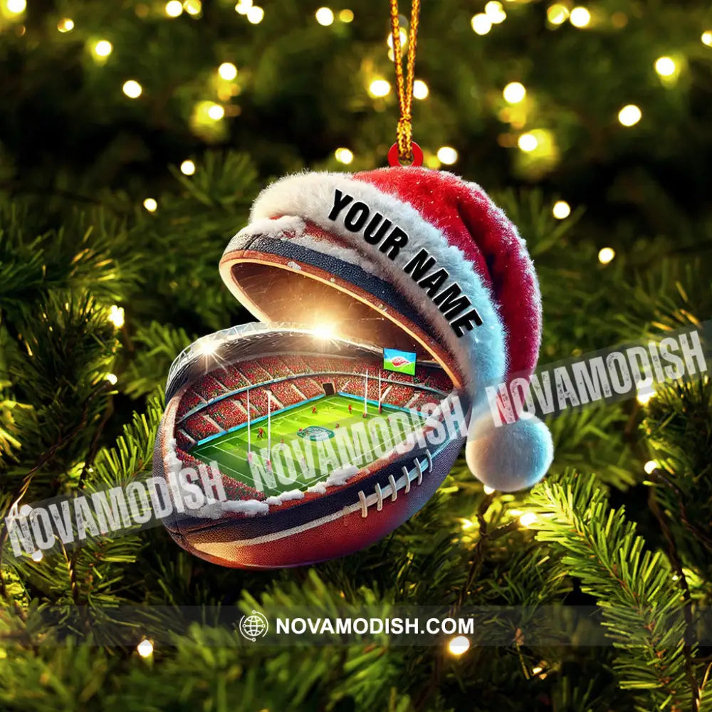 Gridiron Football Stadium Home Decor Christmas Ornament Personalized